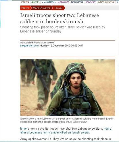 According to the Guardian, Israel hits back first